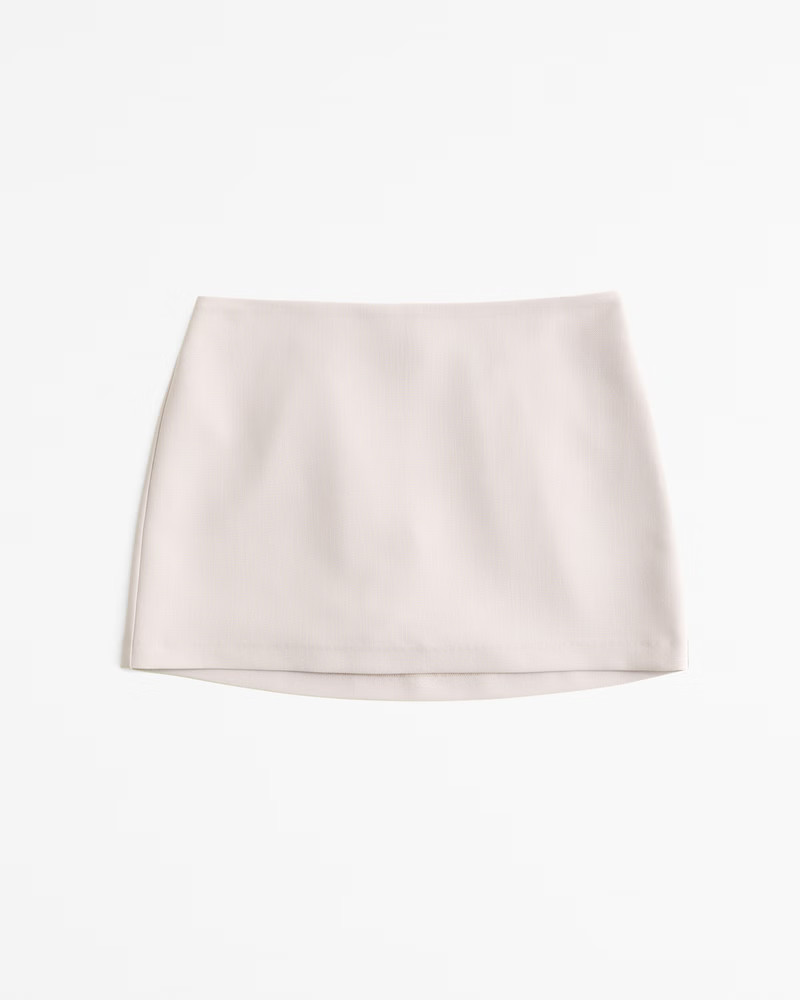 Abercrombie & Fitch Women's Mid Rise Tailored Mini Skort in Ash - Size XXL | Abercrombie & Fitch (US)