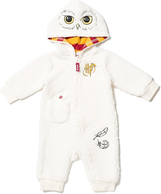 Harry Potter Hedwig Owl Baby Zip Up Costume Coverall Newborn to Infant | Amazon (US)