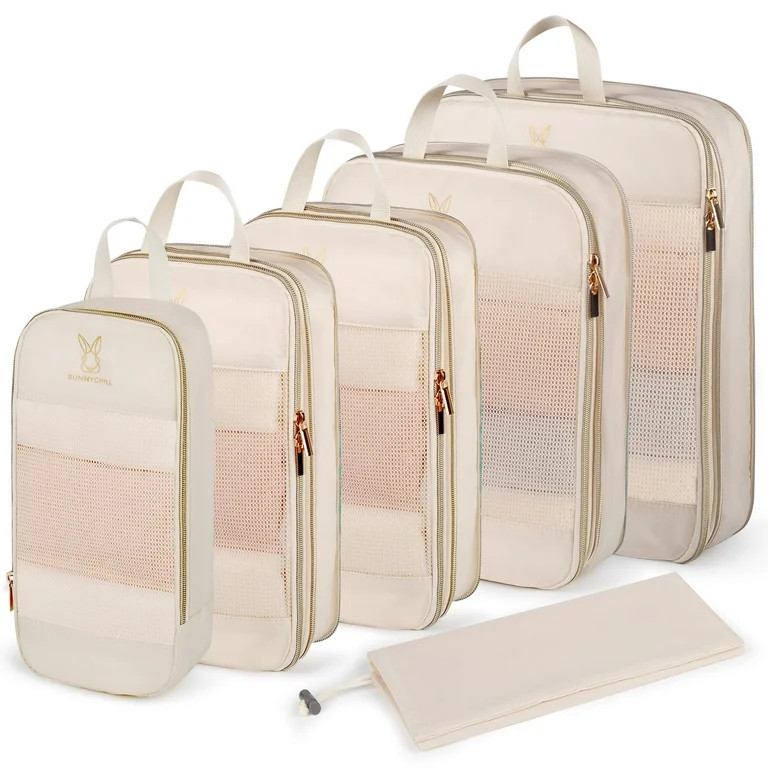 6 Set Expandable Compression Packing Cubes for Suitcases,Lightweight Compressible Travel Packing ... | Walmart (US)