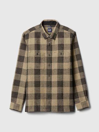 Waffle-Knit Flannel Shirt | Gap (US)