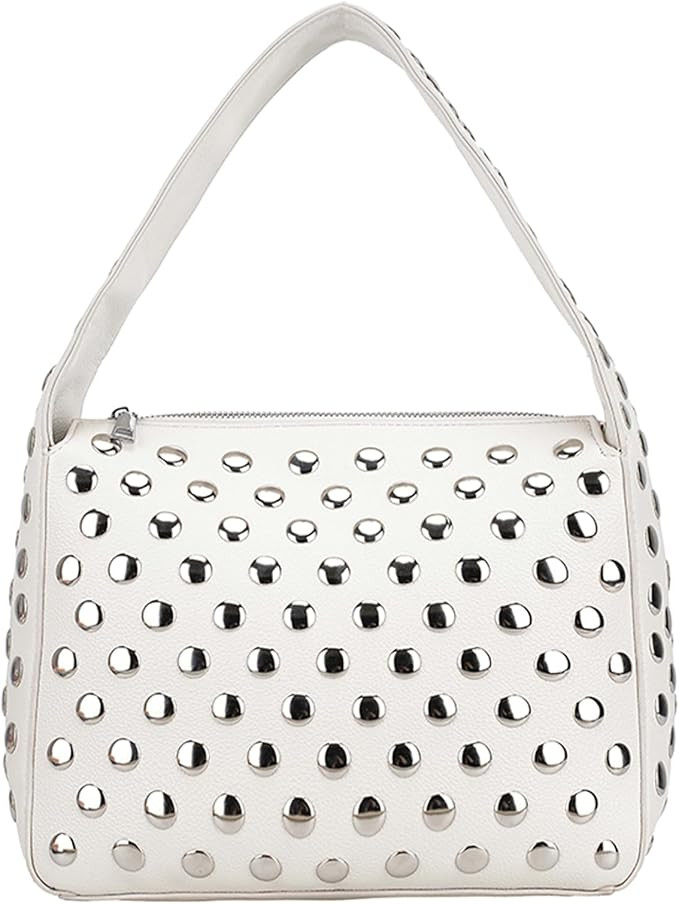 JQAliMOVV Studded Purses for Women Y2K Black Shoulder Bag Fall Punk Purse Leather Tote Bag Handba... | Amazon (US)