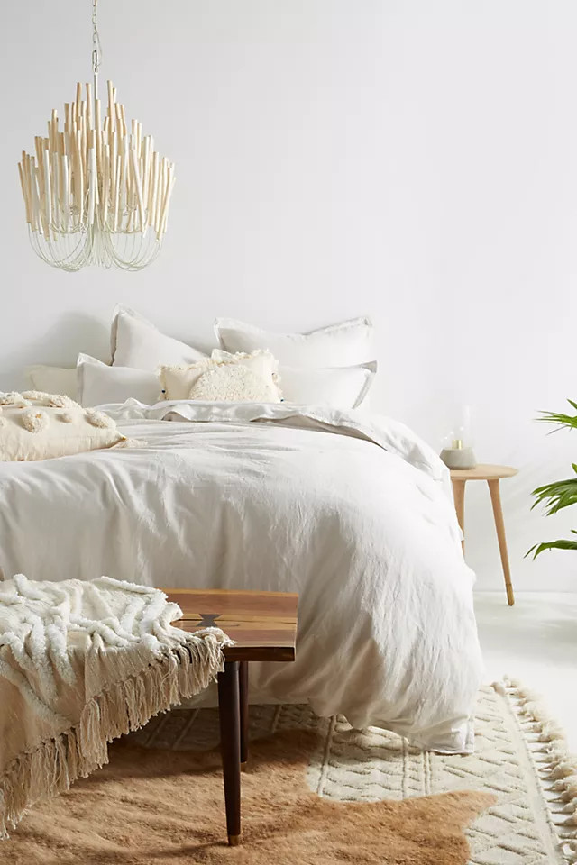 Relaxed Cotton-Linen Duvet Cover | Anthropologie (US)