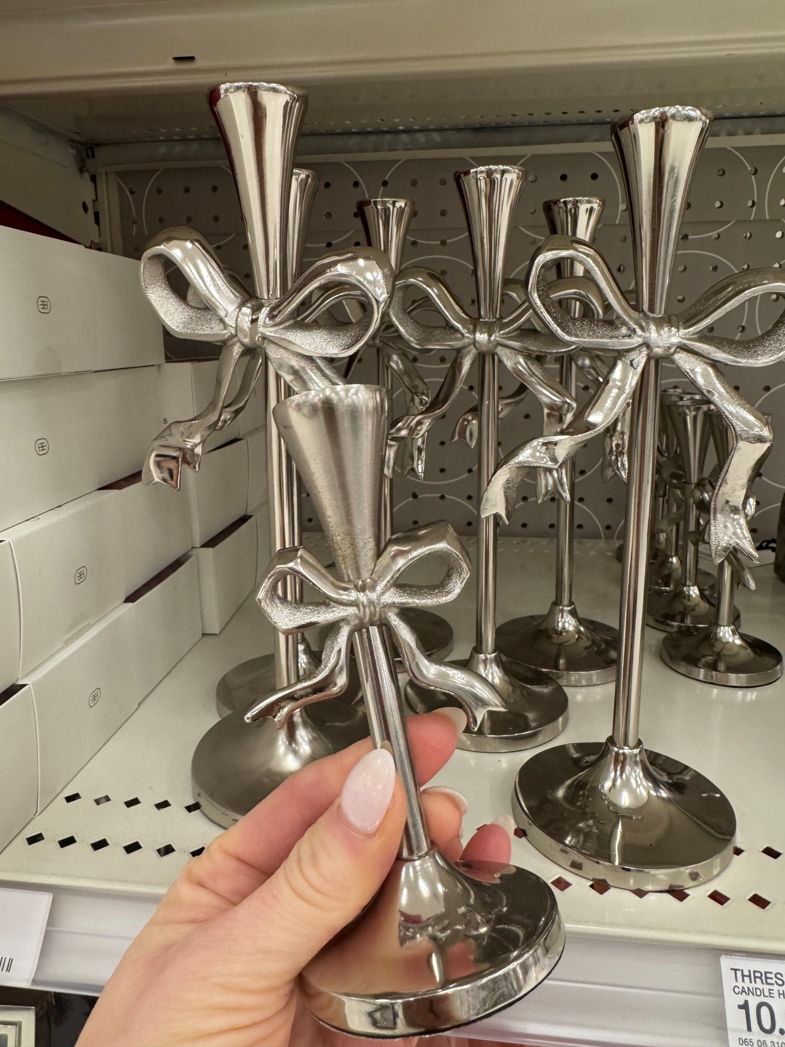 This silver bow taper candle holders couldn’t Be anymore adorable!! 

#LTKSeasonal #LTKFindsUnder50 #LTKHome