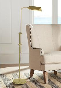 Regency Hill Tony Brass Adjustable Pharmacy Floor Lamp | Lamps Plus