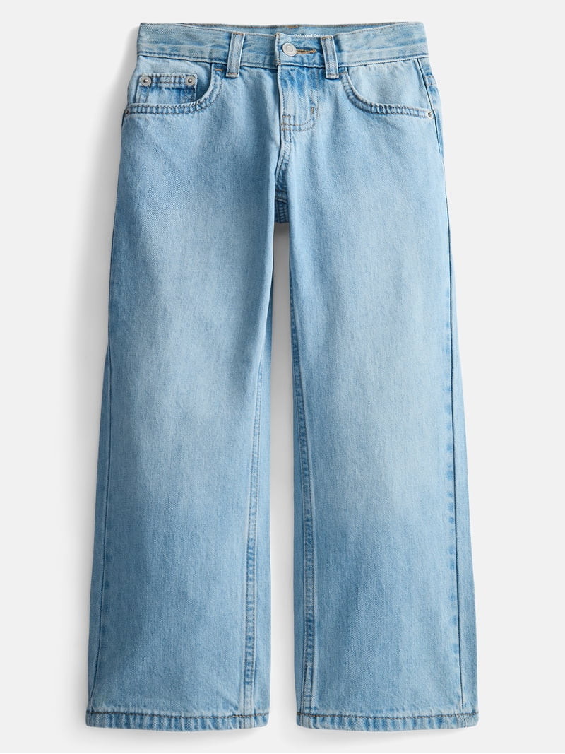 Wonder Nation Boys Relaxed Straight Leg Denim Jeans, Sizes 4-16, 6-10 Slim & Husky | Walmart (US)