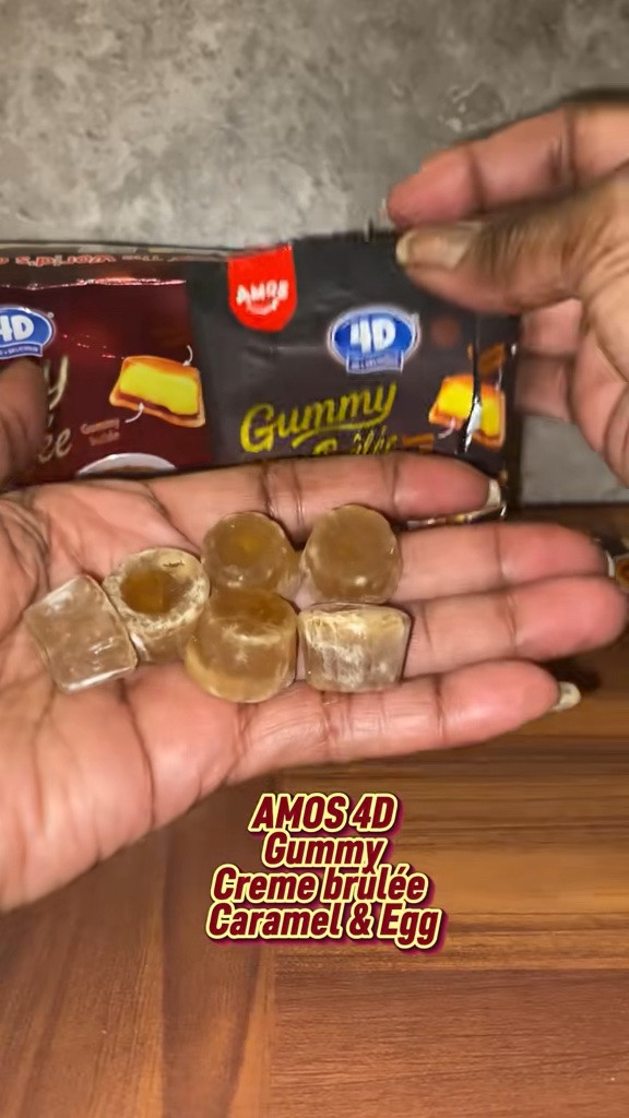 I have a sweet tooth. So I tried the @Amos Caramel and egg crème brûlée gummies.  I love them. They are sweet and creamy.   Got a sweet tooth? Click the link and Guve them a try.  #sweetd #caramel #candy

#LTKfoodie
