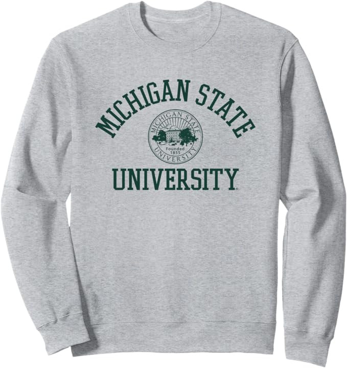 Michigan State Spartans Official Seal Logo Sweatshirt | Amazon (US)