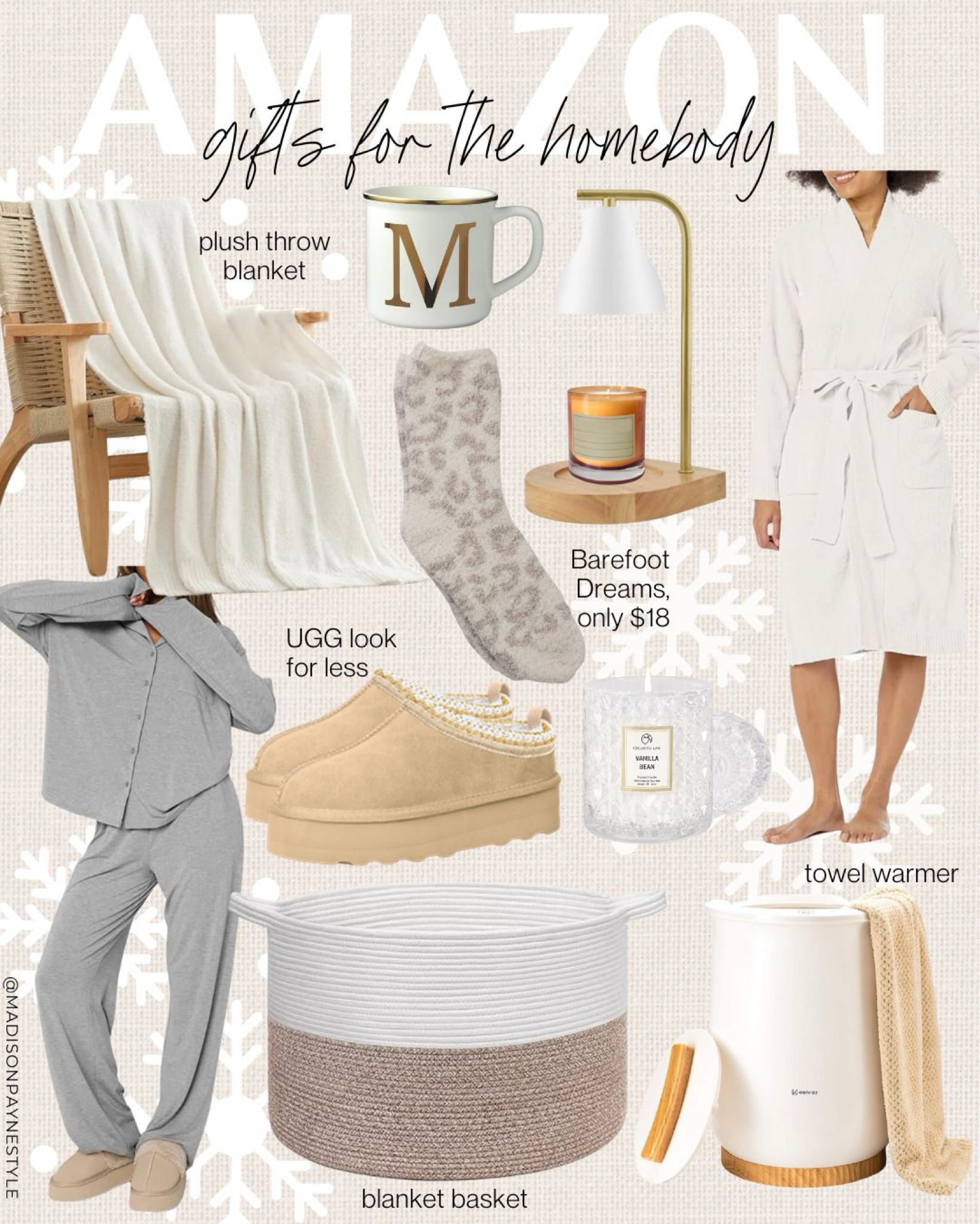 Amazon Cozy Gift Guide 🎁 cozy gifts perfect for the homebody! Think about pairing the candle warmer with their favorite scent. The UGG platform look for less slippers are in stock in multiple colors, including the perfect pink for a girly girl. Barefoot Dreams socks are only $18! A cozy blanket, towel warmer, or blanket basket also make great gifts when you don’t know sizing✨

Gift guide, amazon gift guide, cozy gift guide, Amazon cozy gifts, amazon cozy gift guide, cozy gifts, amazon gifts, Madison Payne 

#LTKHoliday #LTKGiftGuide #LTKSeasonal