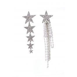 Asymmetric Star World Diamond Drop Earring | Chicwish