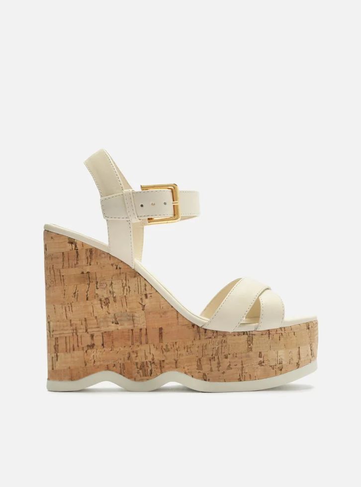 Sandália Plataforma Off-white Arezzo Couro Cortiça | ZZ Mall (BR)