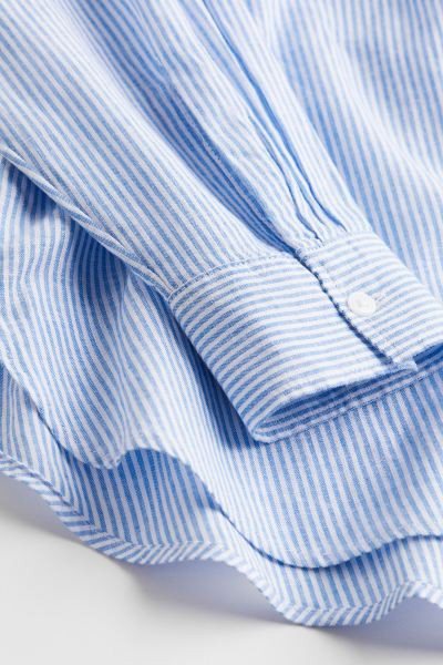 Popover-Bluse aus Leinenmix | H&M (DE, AT, CH, NL, FI)