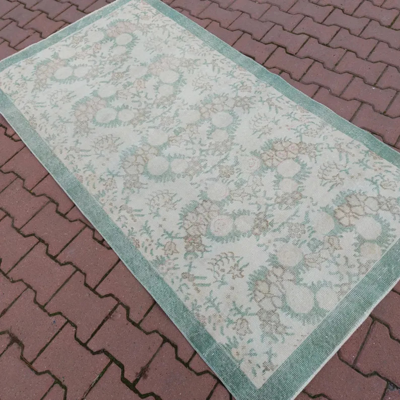 4x7 Laundry Room Rug,turkish Rug 3.54' X 6.66' Vintage Anatolian Handmade Carpet - Etsy | Etsy (US)