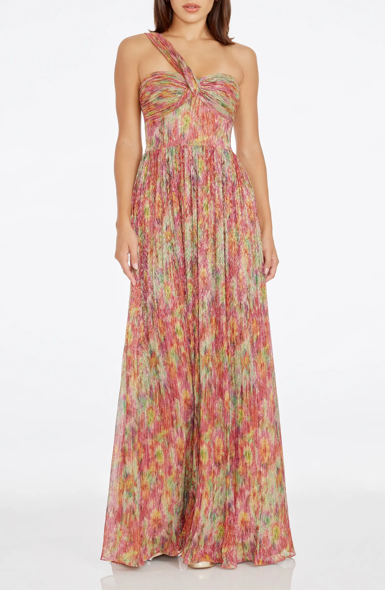 Idalia Metallic One-Shoulder Gown | Nordstrom
