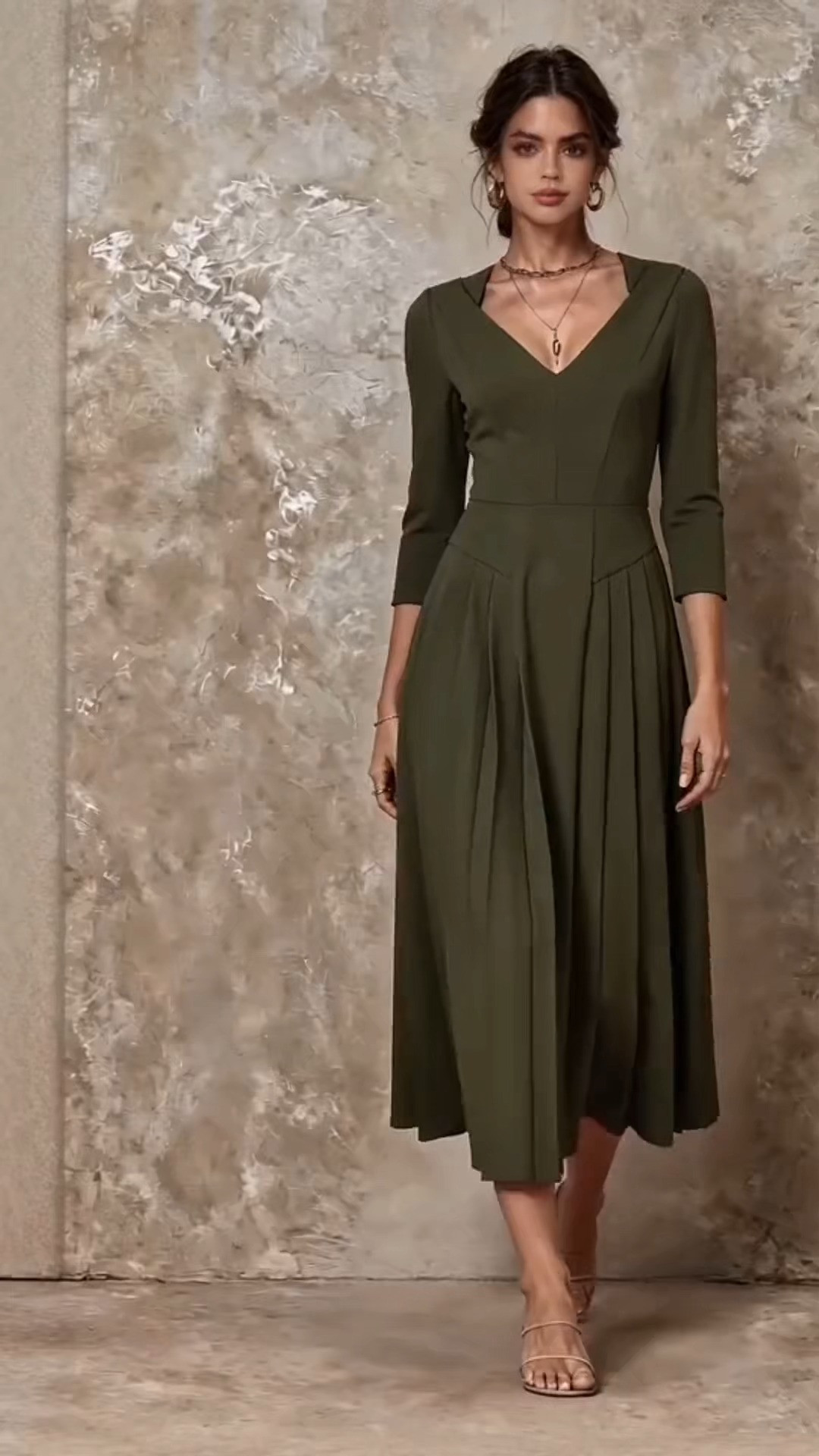 Effortless Elegance In This Olive Midi Dress

#OliveMidiDress #WorkWearOutfit #ElegantDresses 

 #LTKootd #LTKOver40 #LTKWorkwear