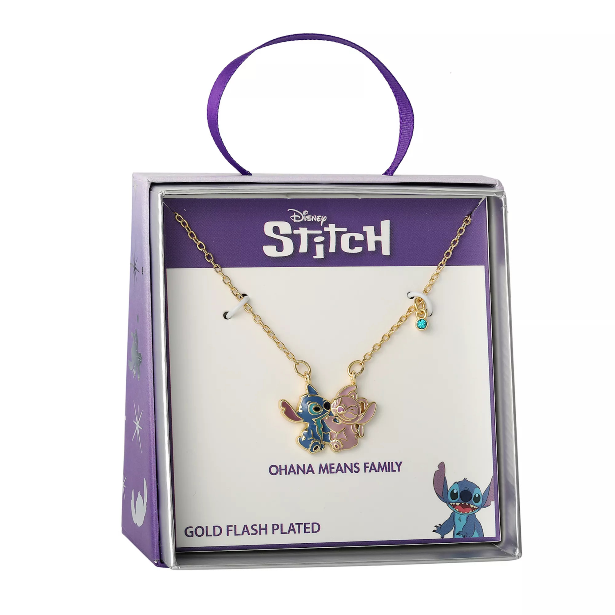 Disney's Lilo & Stitch Angel 18k Gold Flash Plated Enamel Necklace | Kohl's