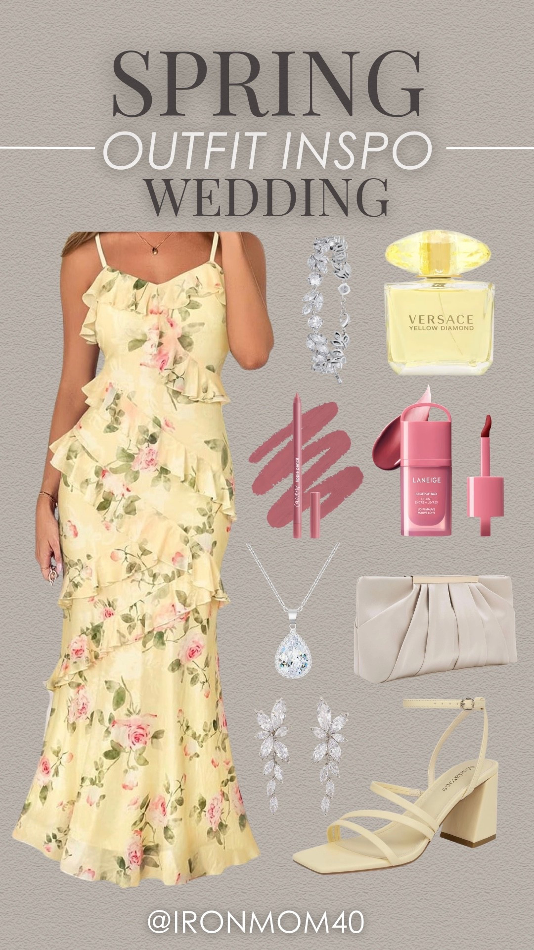 Spring wedding guest dress with matching accessories. Perfect for any event!

#LTKWedding #LTKOver40 #LTKMidsize