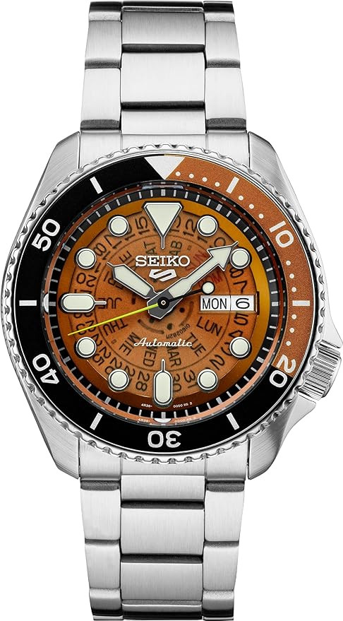 SEIKO Automatic Watch for Men - 5 Sports - Day/Date Calendar, LumiBrite Hands and Markers, and Ro... | Amazon (US)