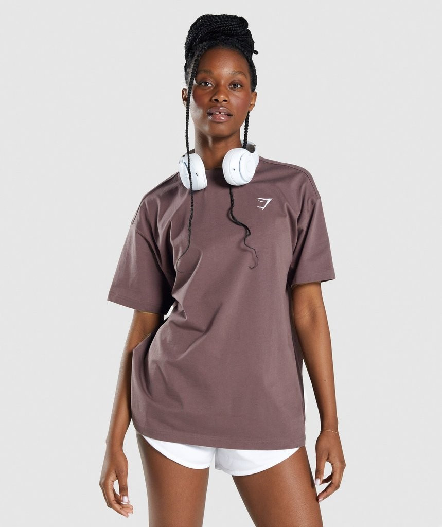 Gymshark Training Oversized T-shirt - Brown | Gymshark (Global)