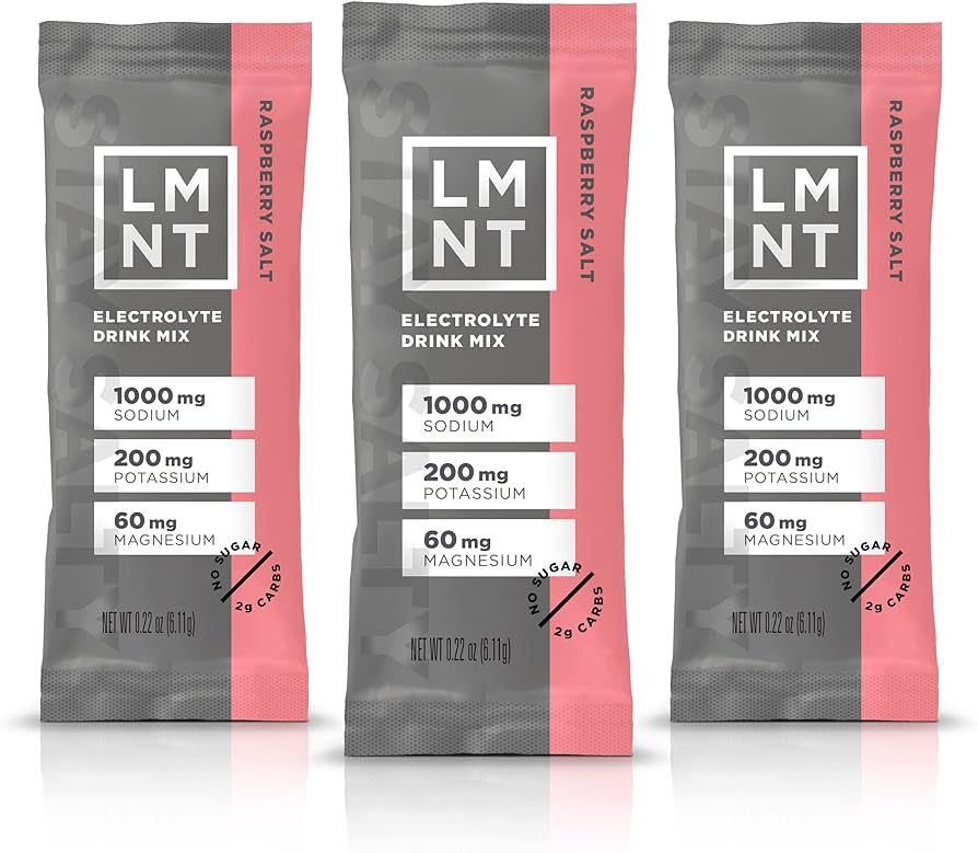 LMNT Zero-Sugar Electrolytes - Raspberry Salt - Hydration Powder Packets | No Artificial Ingredie... | Amazon (US)