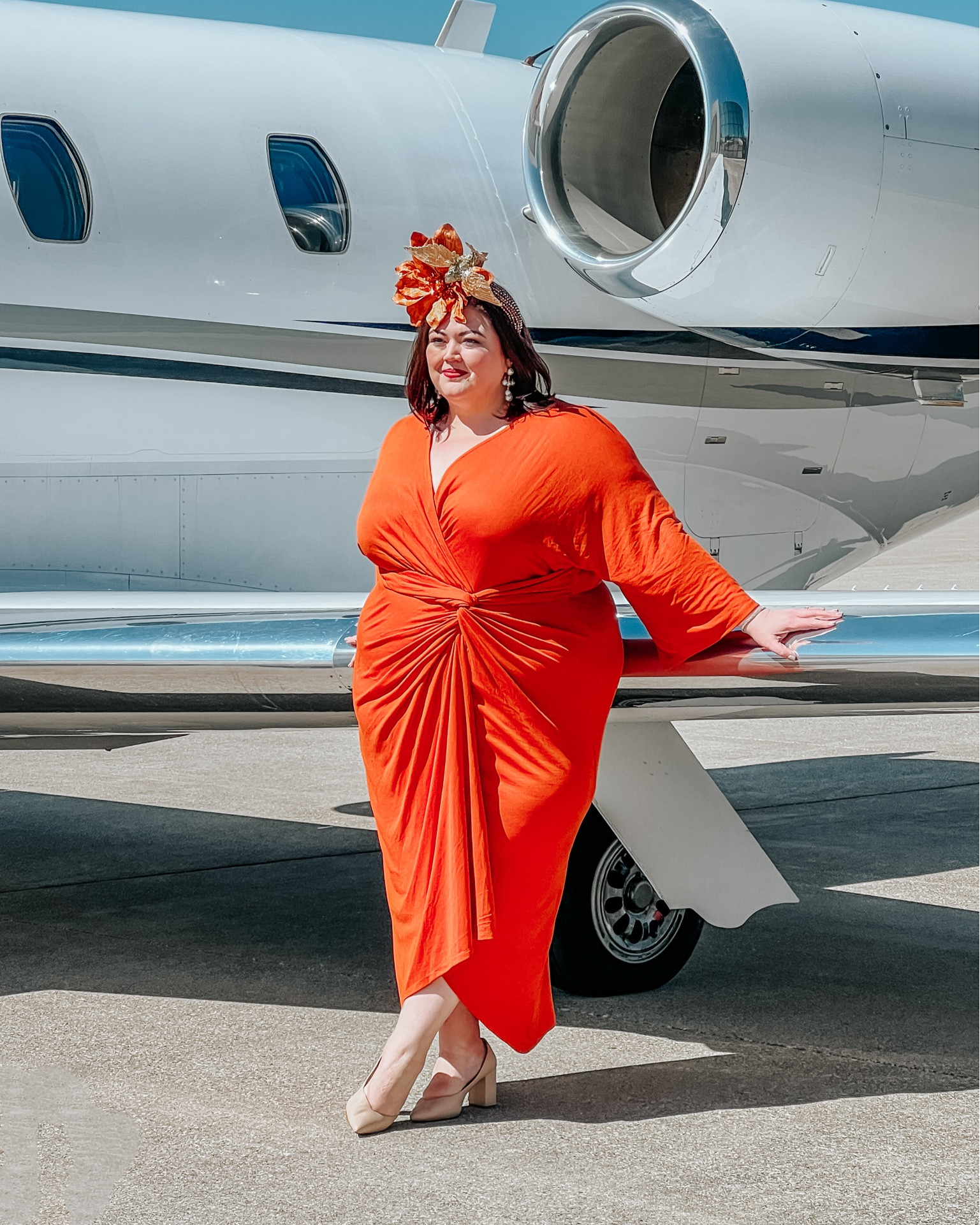 Kentucky Derby season is quickly approaching! While floral prints and pastels are a popular combo, don't overlook rich solids as well. This plus size option is available in multiple colors. The fascinator is incredible in person as well. 

#LTKtravel #LTKcurves