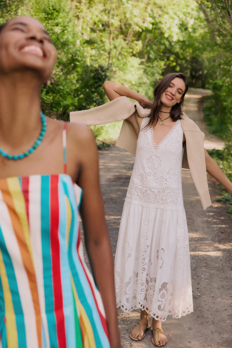 White Gardener Embroidery Maxi Dress | Tuckernuck (US)