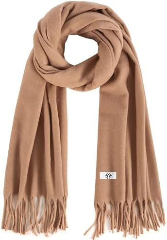 Fygicub Women's Winter Plaid Scarf Warm Thick Long Shawl Soft Knit Perfect Cold Weather Gift | Amazon (US)