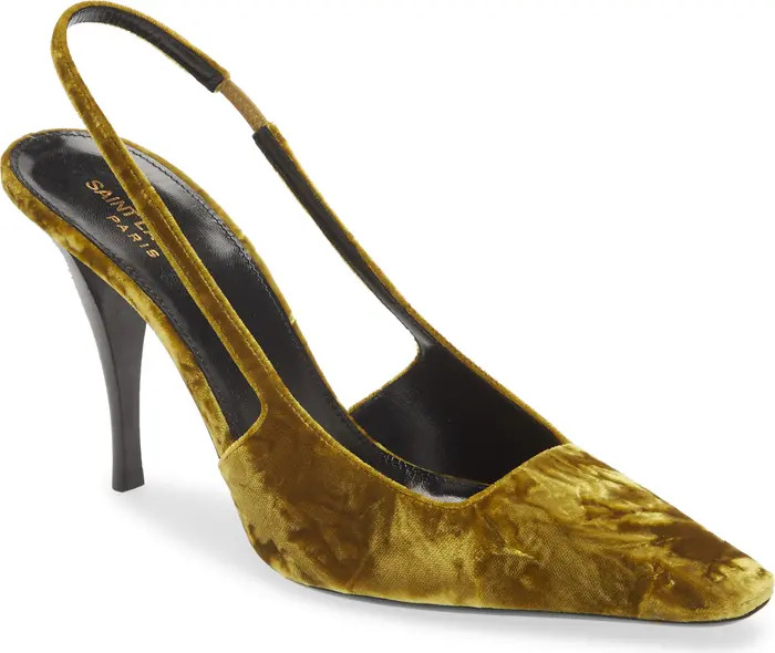 Saint Laurent Dream Velvet Slingback Sandal | Nordstrom | Nordstrom
