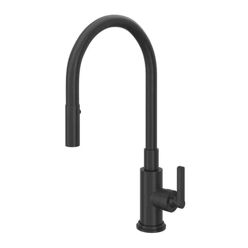A3430LMMB-2 Rohl Lombardia® Kitchen Single Lever Single Hole Pulldown Kitchen Faucet with Metal ... | Wayfair North America