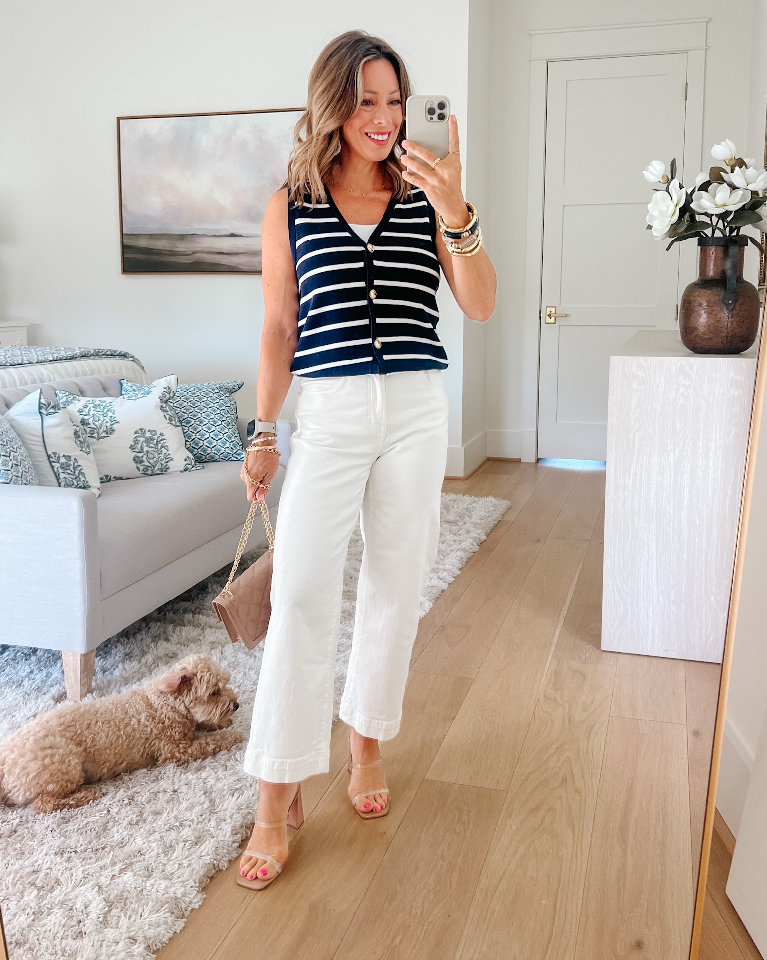 Nautical vibes are a must for summertime 🤍

Cardigan Tank Fit: I’m wearing an XS

Jeans Fit: I’m wearing a 24

#LTKPetite #LTKStyleTip #LTKSummerEdit