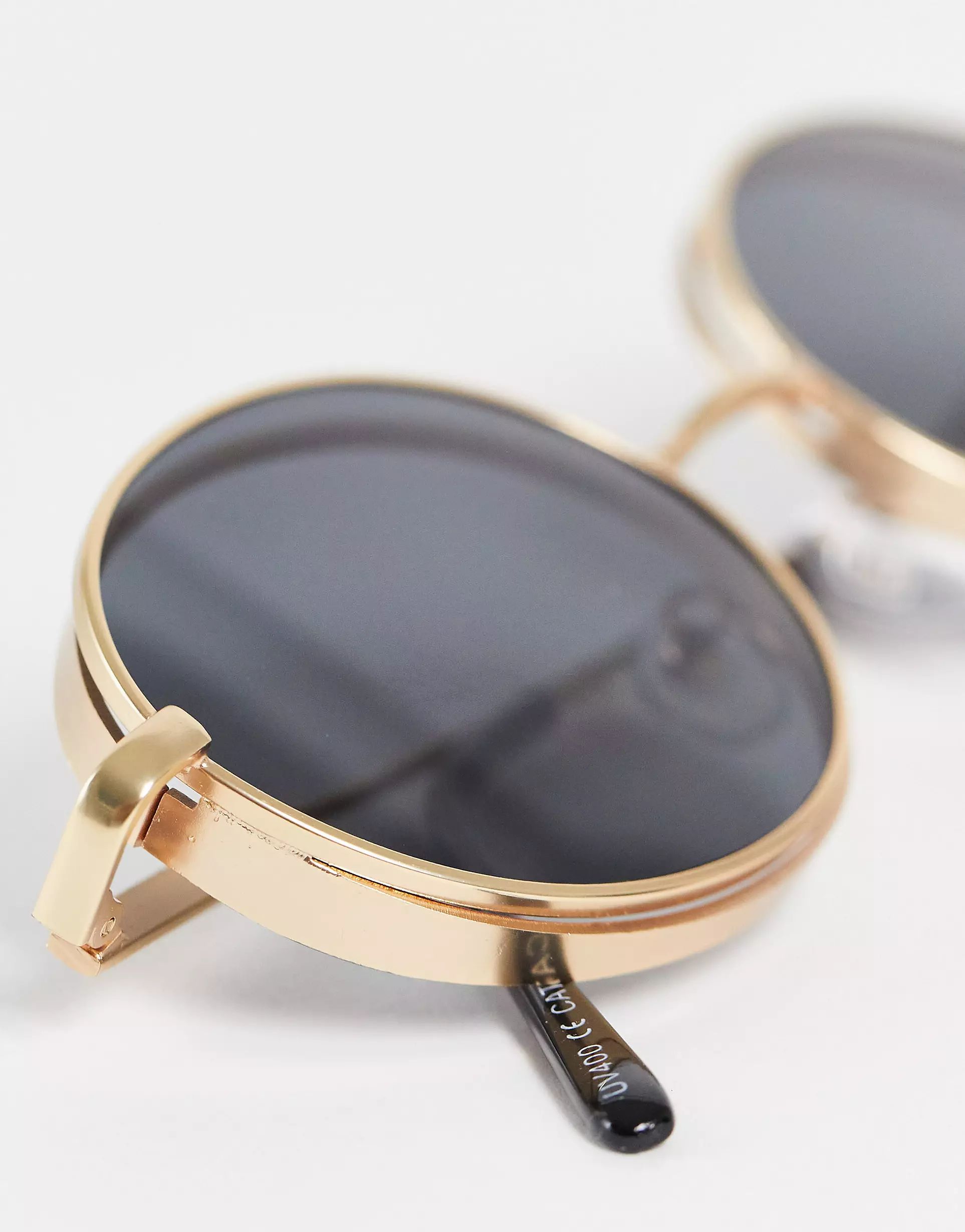 Noisy May round sunglasses with gold frame | ASOS (Global)