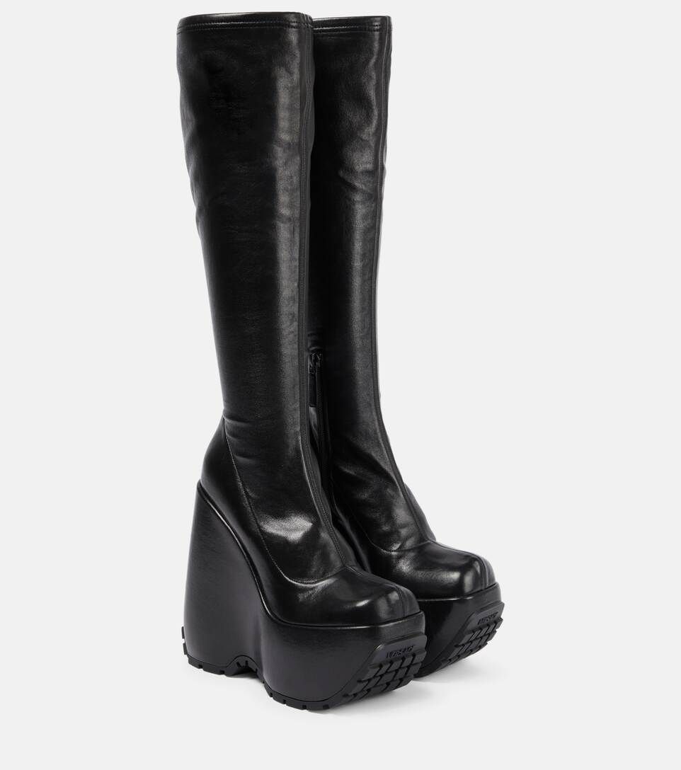 Triplatform leather knee-high boots | Mytheresa (UK)