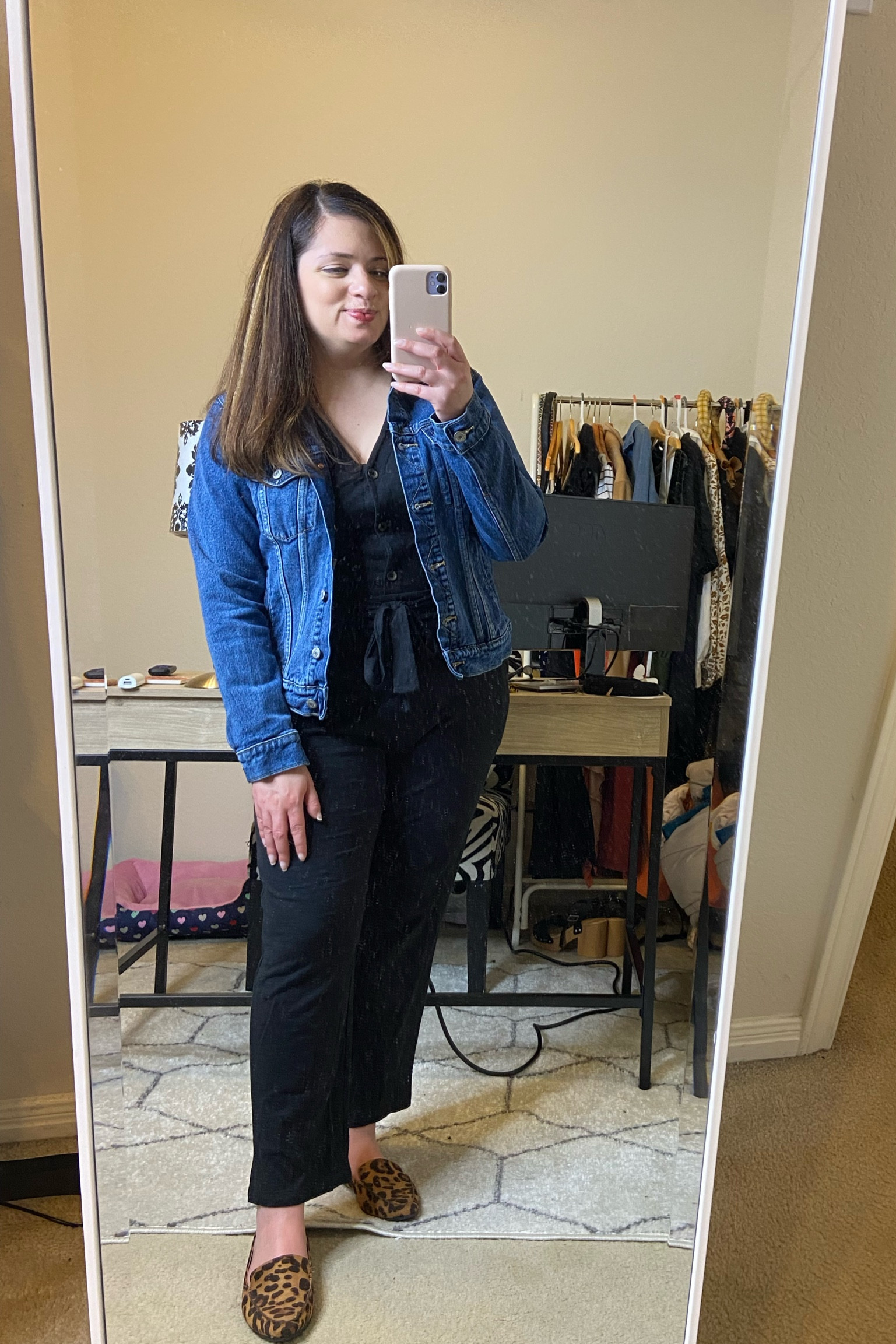 Walmart jumpsuit styled with a denim jacket for a day date 



#LTKSeasonal #LTKstyletip