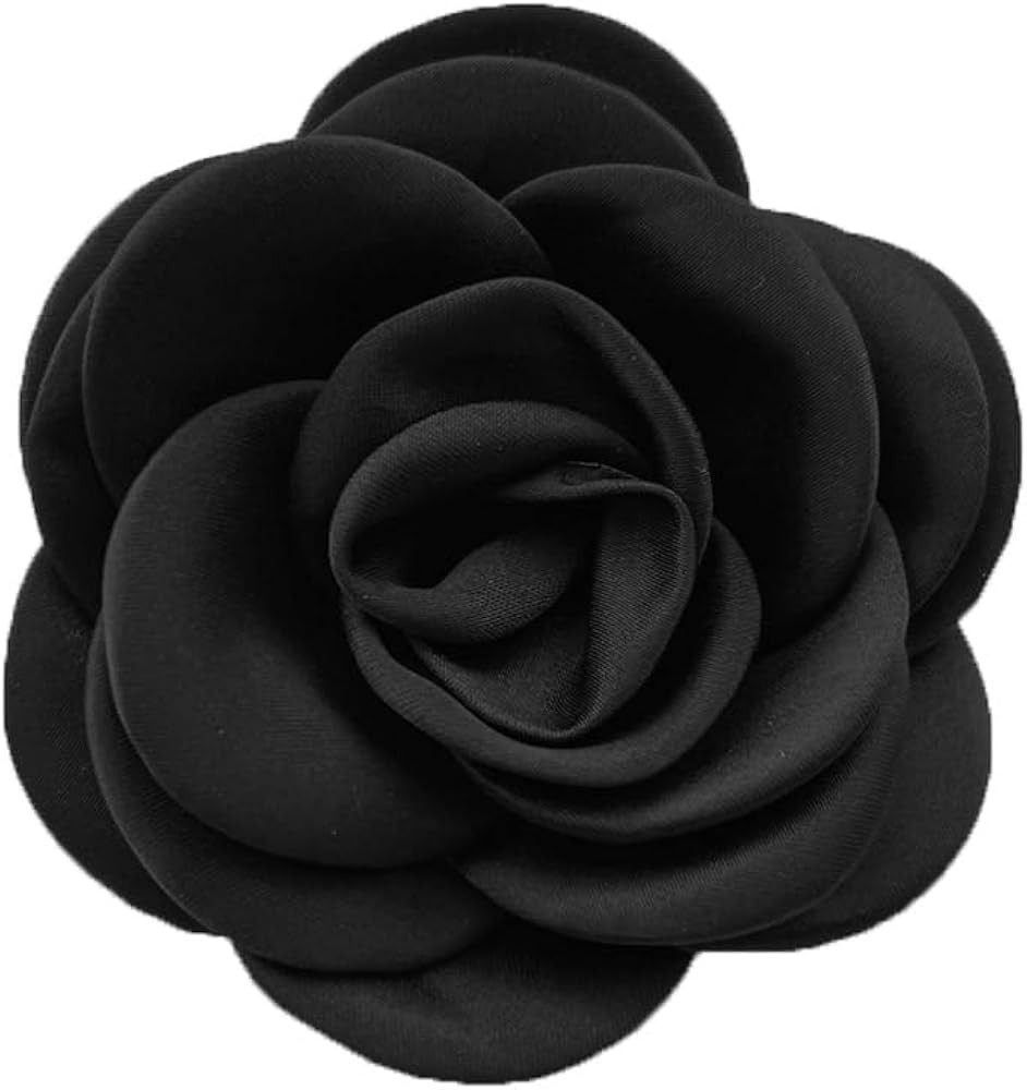 Dainty Satin Rose Flower Large Brooch Lapel Pins Handmade Fabric Flower Brooches Pin Classic for ... | Amazon (US)