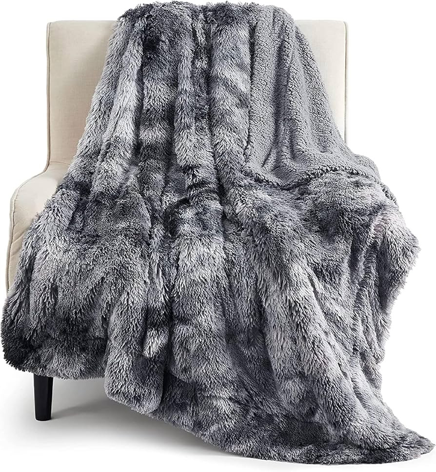 Bedsure GentleSoft Fluffy Fuzzy Faux Fur Throw Blanket for Couch, Soft Sherpa Fleece Cozy Gifts f... | Amazon (US)