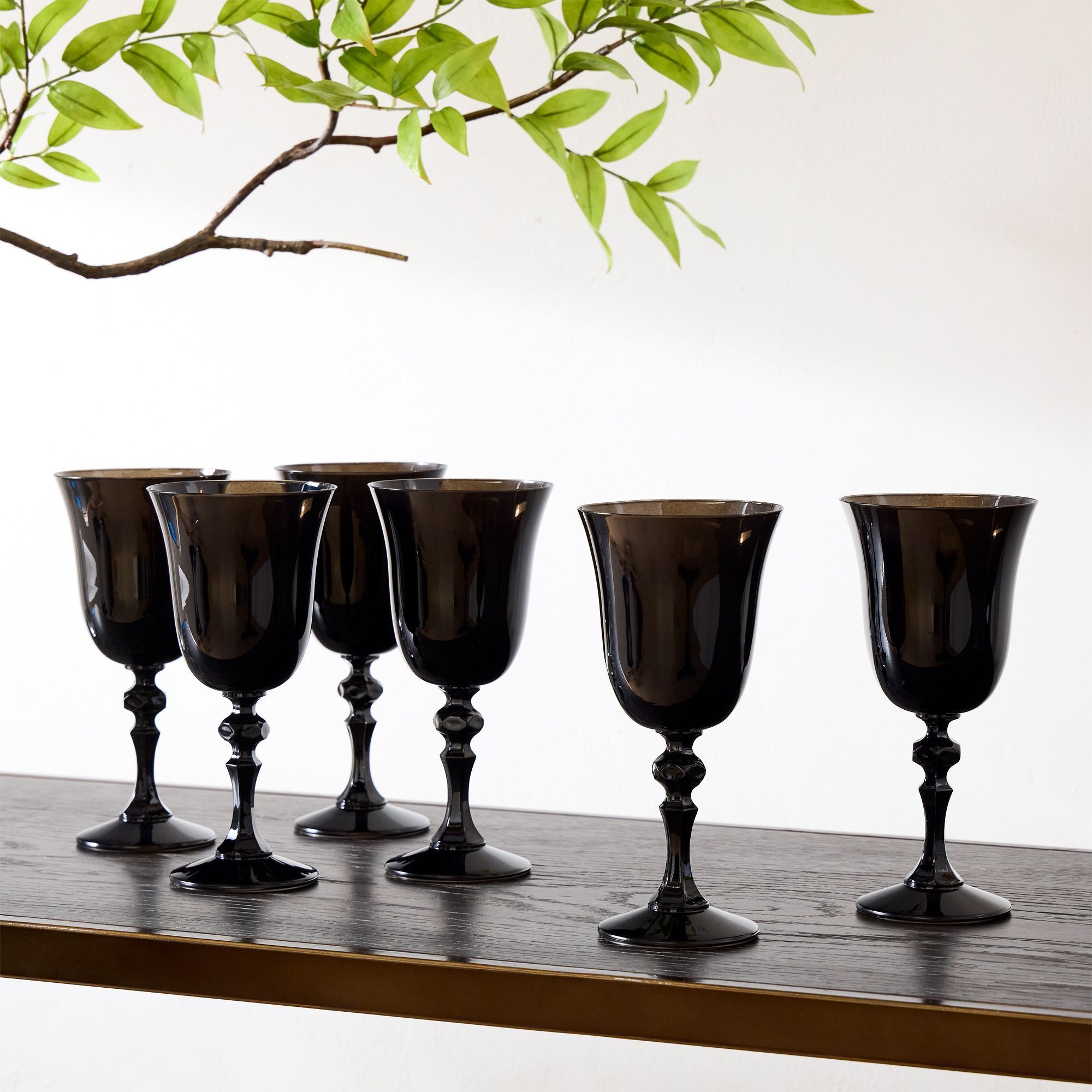Estelle Colored Glass Regal Goblet Glass (Set of 6) | West Elm (US)