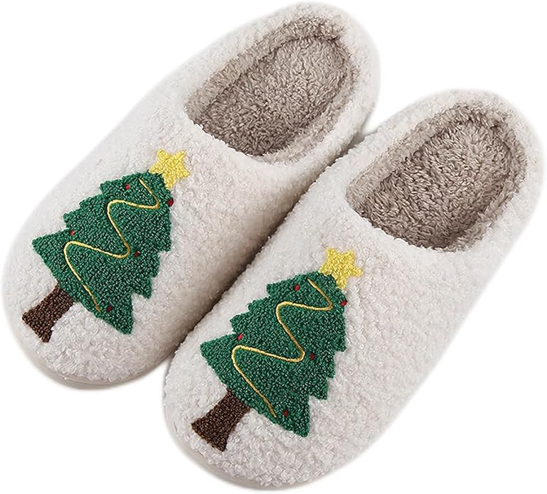 Qubuwalk How the Grinch Stole Christmas Slippers Santa Grinch Slippers Soft Plush Fuzzy Slippers ... | Amazon (US)