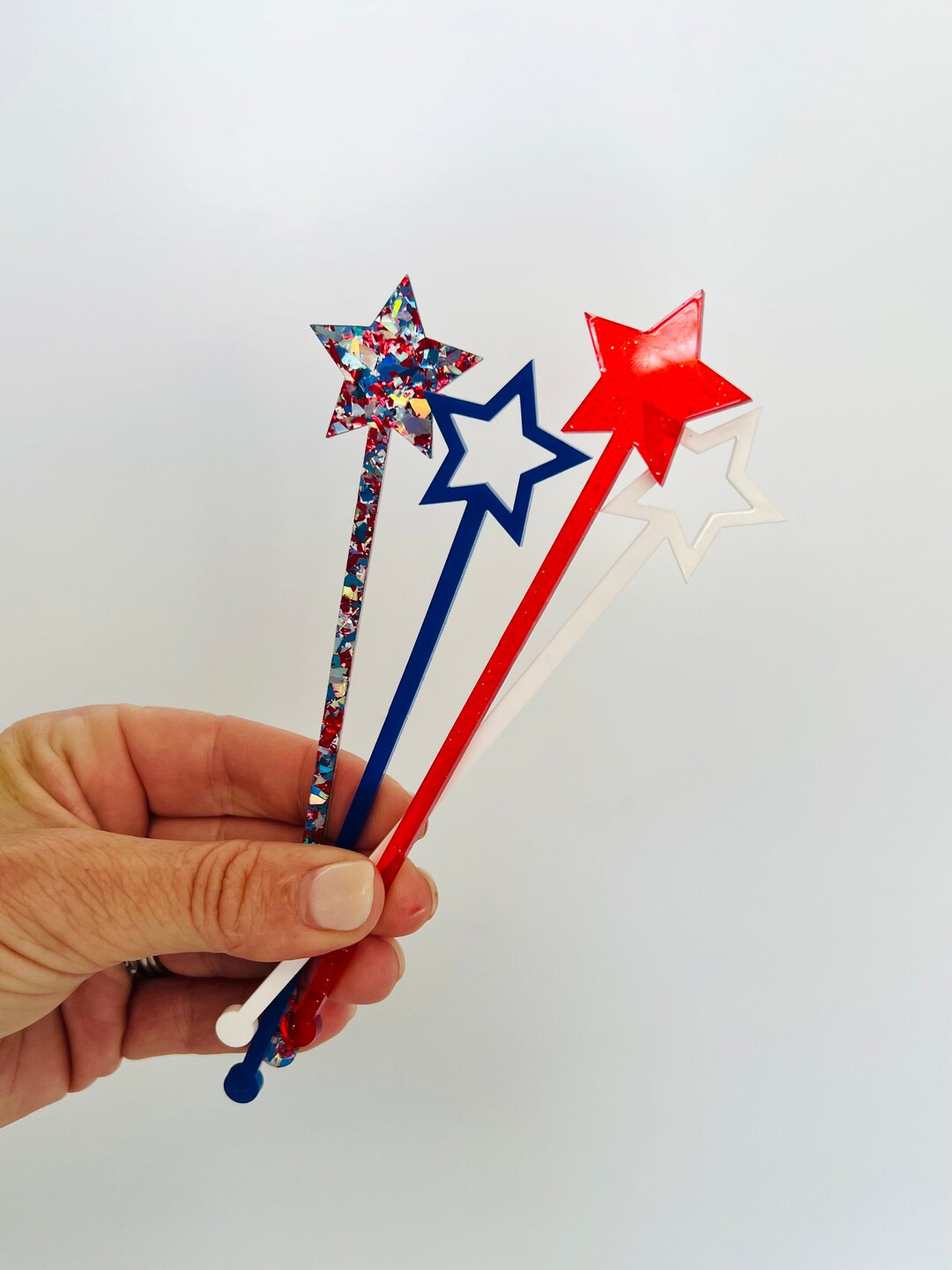 Stars 4th of July  Beverage Stick Drink Stick | Etsy (US)