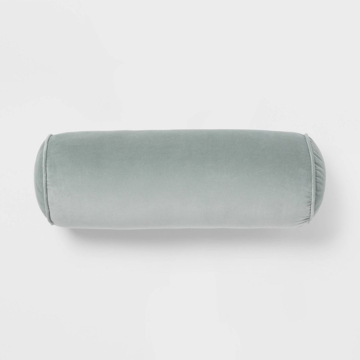 8"x22" Luxe Round Velvet Bolster Decorative Pillow Light Teal Green - Threshold™ | Target