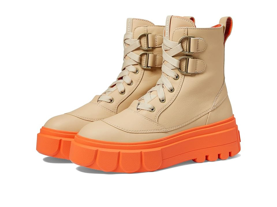 SOREL Caribou X Boot Lace Waterproof Women's Boots Ceramic/Optimized Orange : 9.5 B - Medium, Fabric/Leather | Zappos
