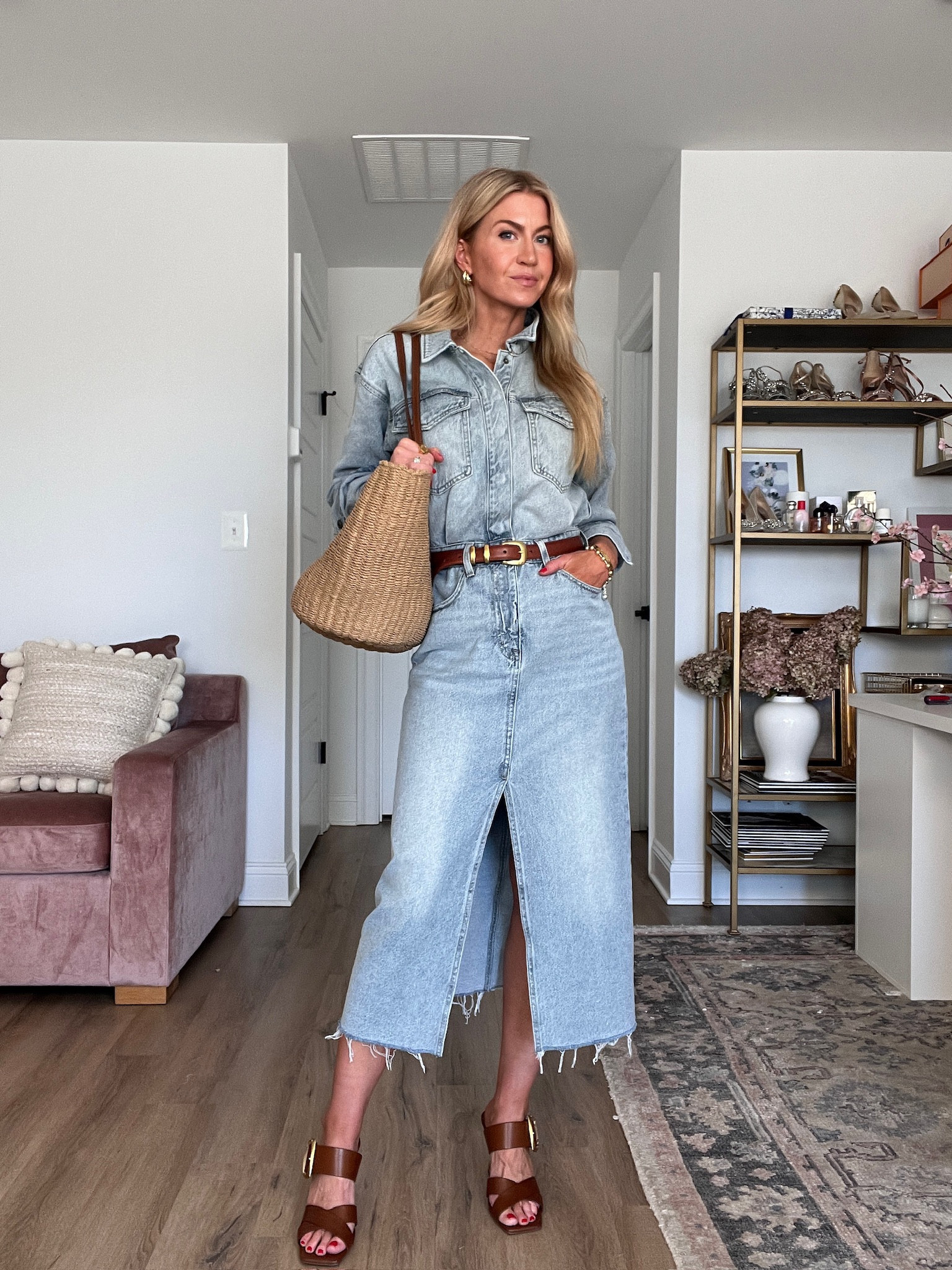 Denim dress for spring! 
Dress: wearing size small


#LTKbeauty #LTKstyletip #LTKSeasonal