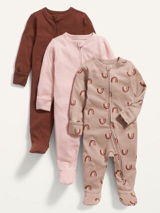 Unisex Sleep & Play Footed One-Piece 3-Pack for Baby | Old Navy (US)