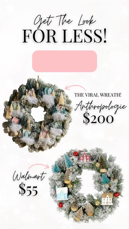 Anthropologie wreath inspired option from Walmart! Get the look for much less! #walmart #anthroplogie #wreath #getthelookforless #holiday #christmas 

#LTKSeasonal #LTKHoliday #LTKhome