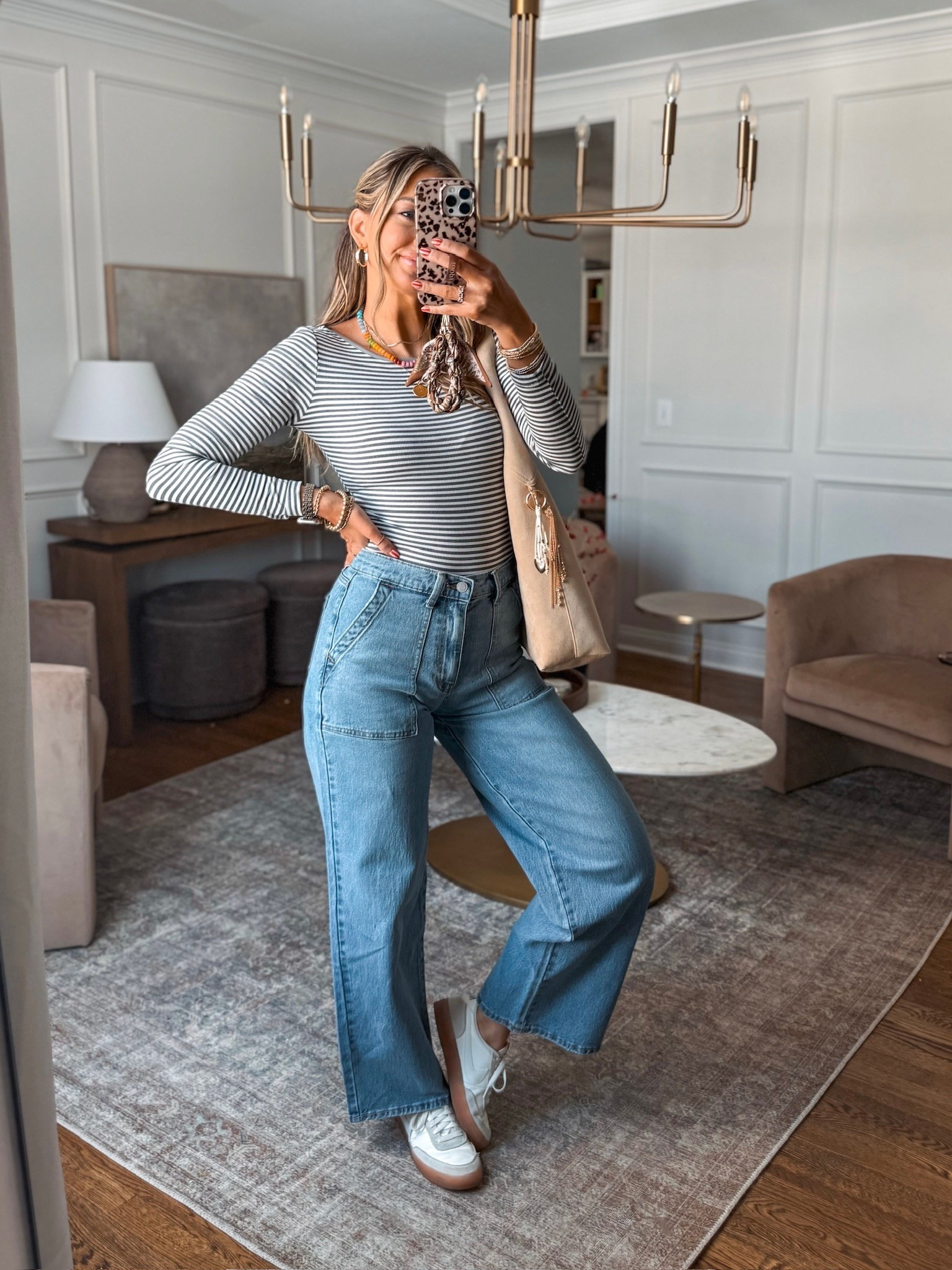 Casual outfit idea including these adorable jeans perfect for transitioning into spring!

#LTKootd #LTKNYFW #LTKmomlife