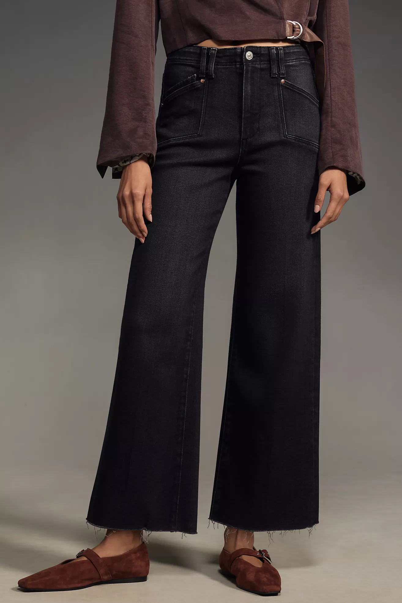 PAIGE Anessa High-Rise Wide-Leg Jeans | Anthropologie (US)