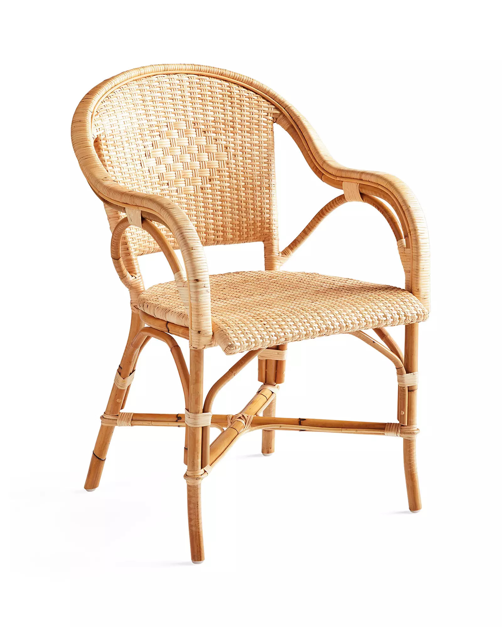 Sunwashed Riviera Rattan Dining Chair | Serena and Lily