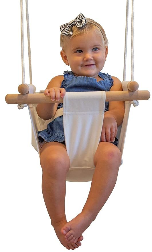 Indoor Swing | Hanging Baby Swing Seat | Secure Safety Belt and Mounting Hardware Included | Fun ... | Amazon (US)