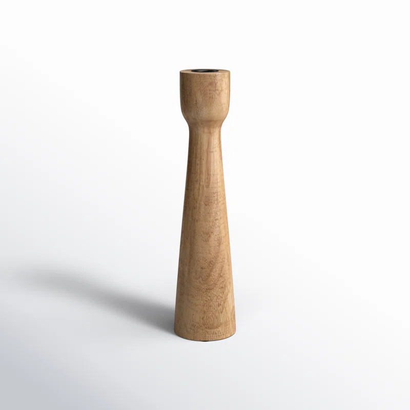 Cherina Wood Candlestick | AllModern