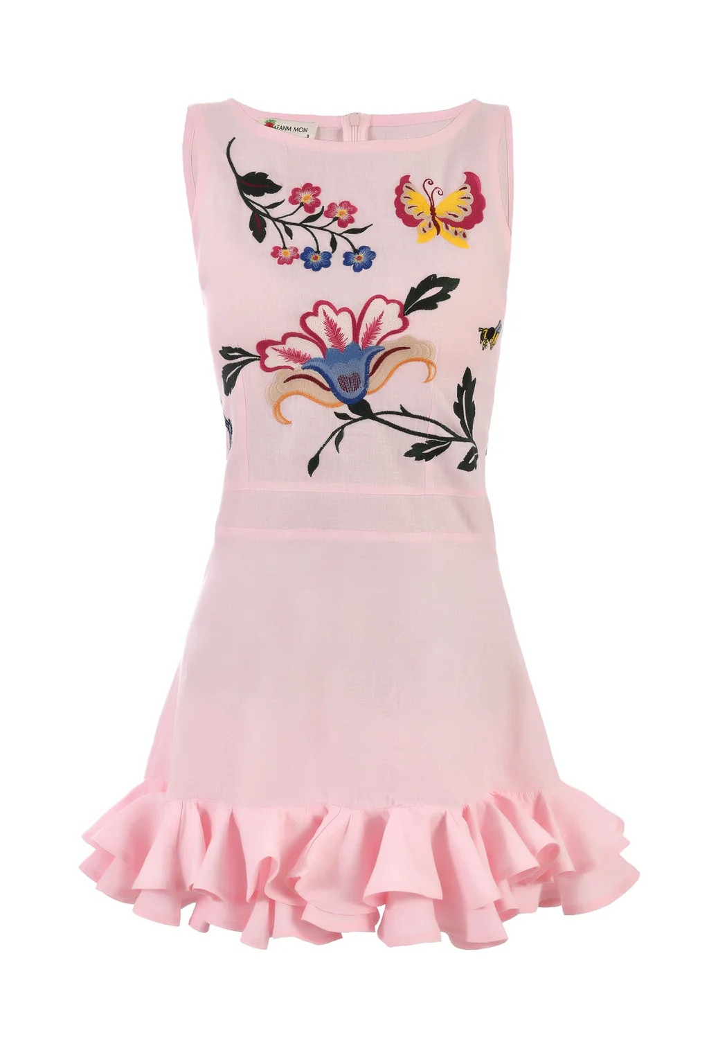 Flirt Embroidered Mini Dress | Over The Moon
