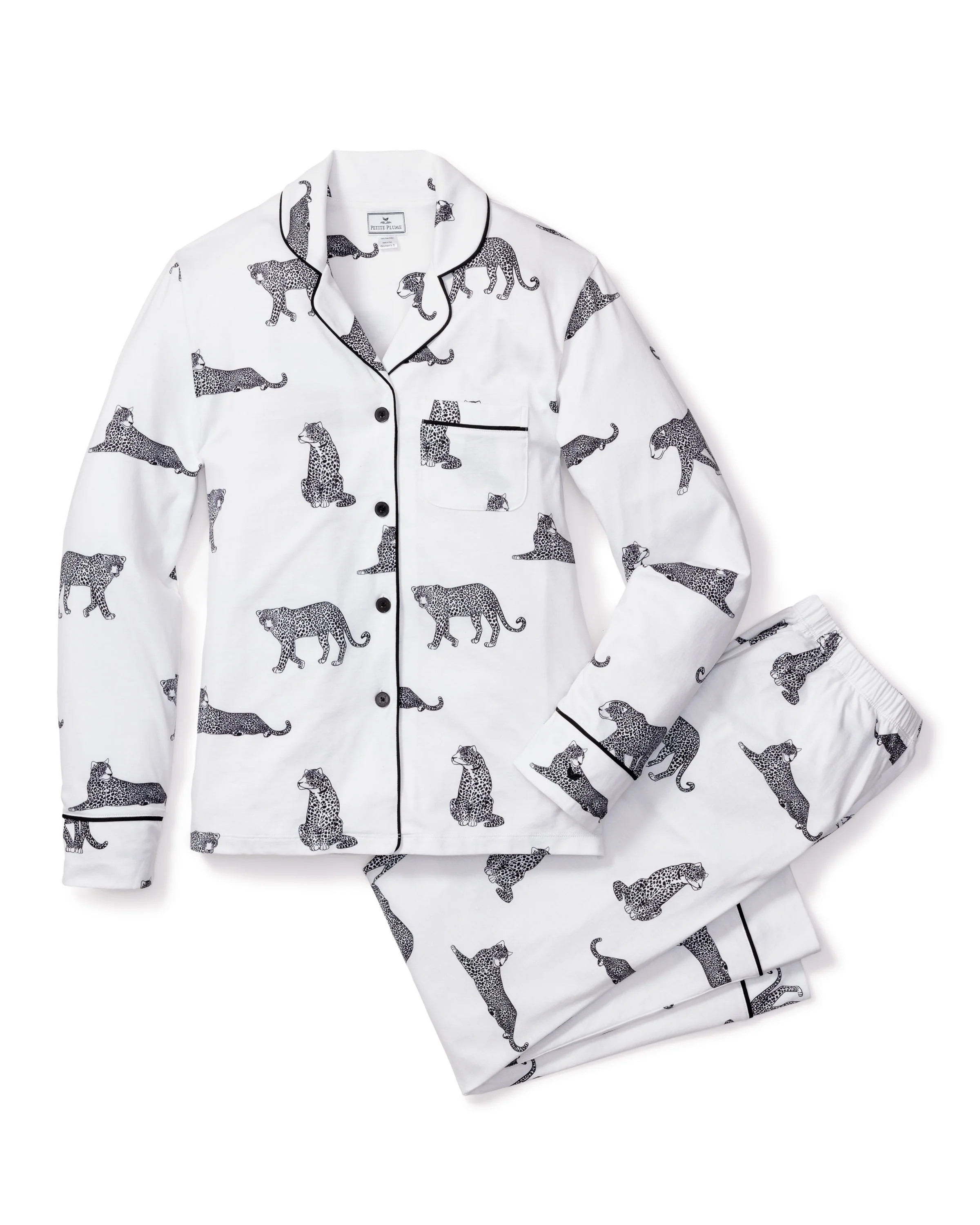 Women's Pima Pajama Set in Panthère de Paris | Petite Plume
