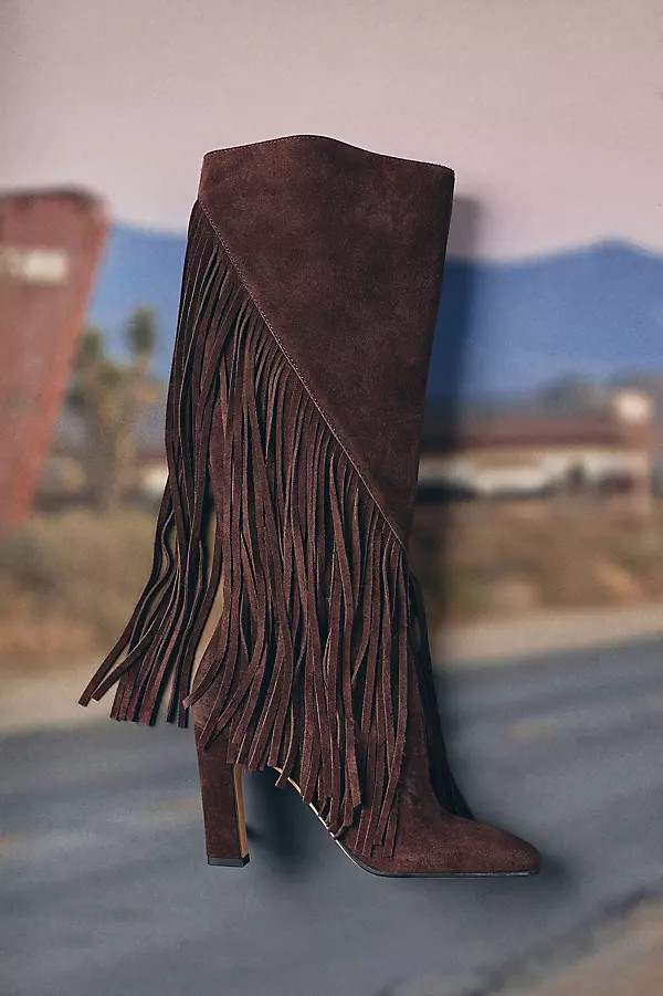 Giano Suede Fringe Boots | Anthropologie (US)